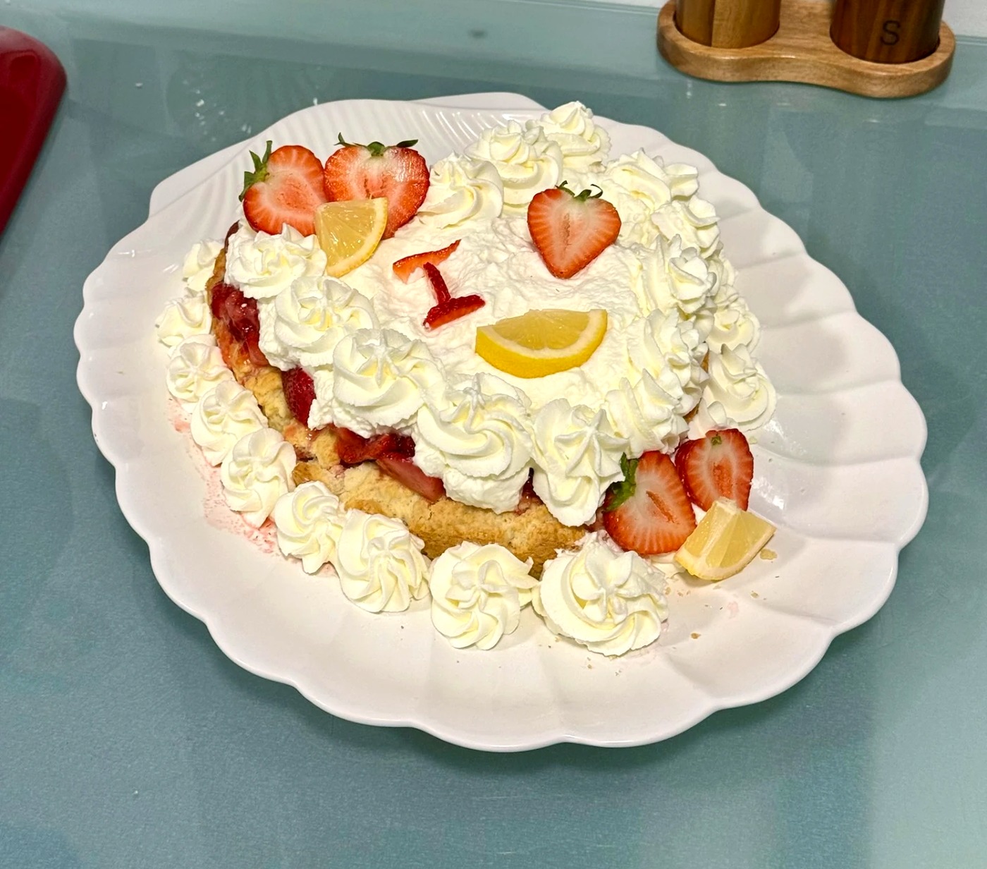 Strawberry Shortcake — Whipped cream, berries, and lemon